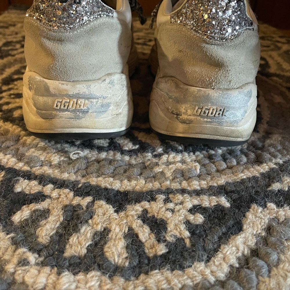 Golden Goose White and Silver Running Shoes - Picture 5 of 6